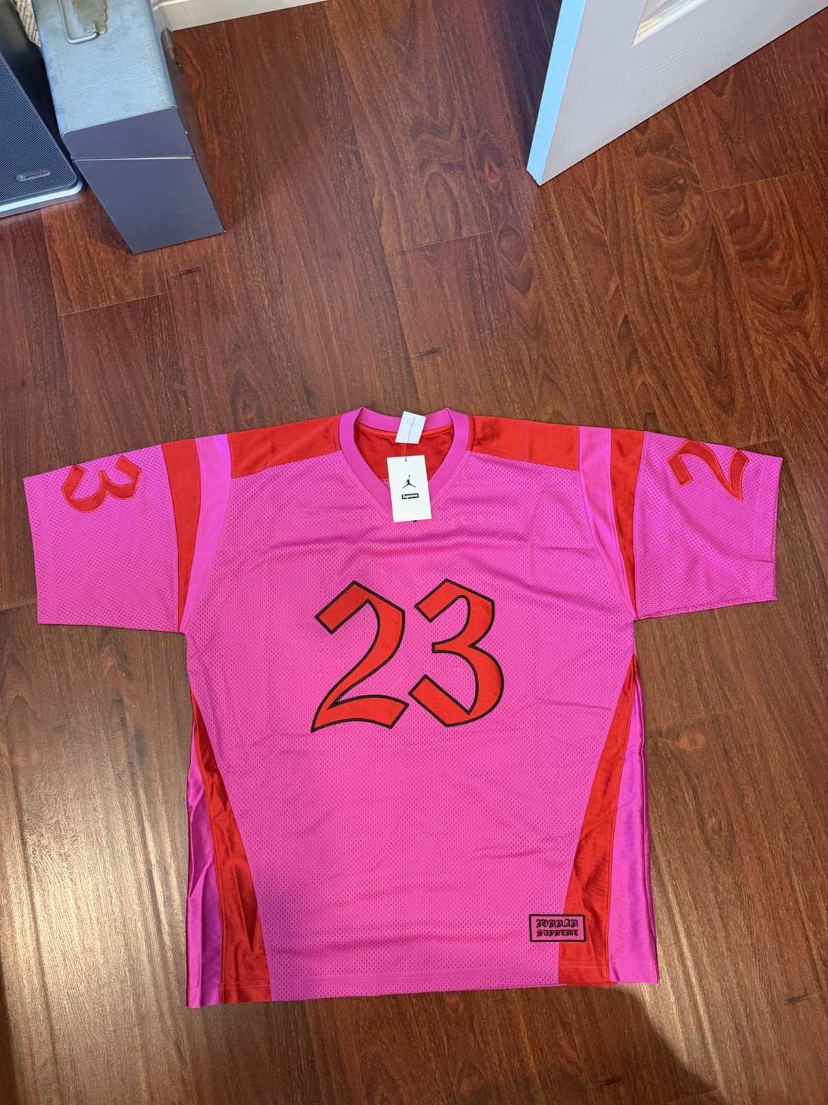 SUPREME JORDAN Warm Up Jersey Pink IR6462-601 Size L