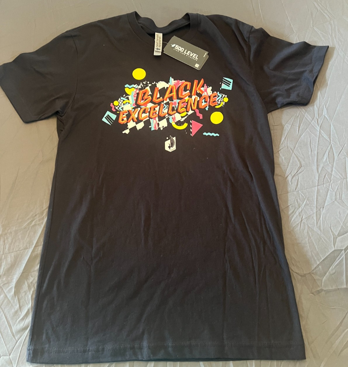 Next Level Apparel Men&rsquo;s « Black Excellence » Graphic T-Shirt Size Small