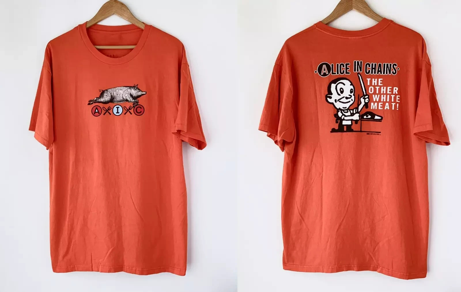 Alice In Chains The Other White Meat 2 side orange color shirt KV26570