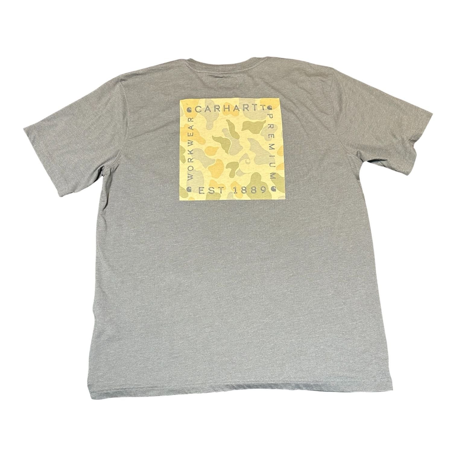 Carhartt Relaxed Fit Short-Sleeve Camo Graphic Pocket T-Shirt Gray