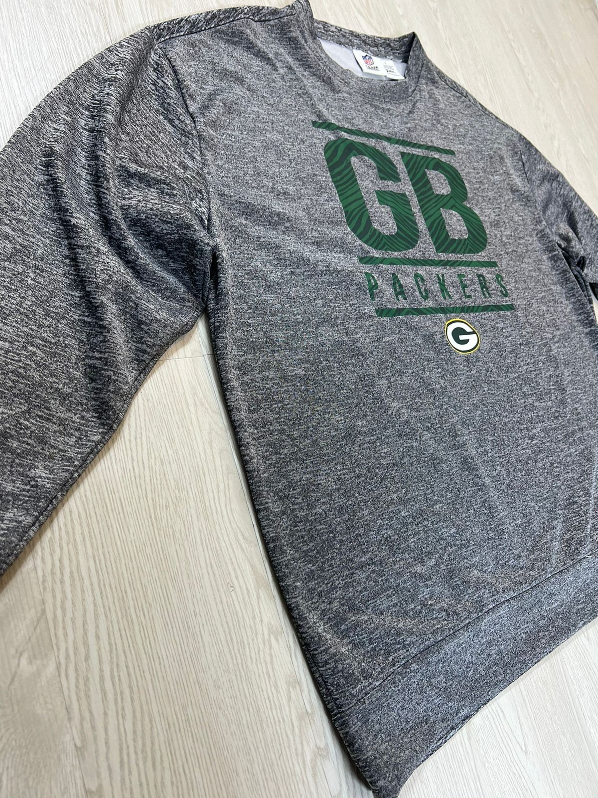 Green Bay Packers Crewneck Sweatshirt Mens Large NFL Team Apparel Zubaz Gray 2XL