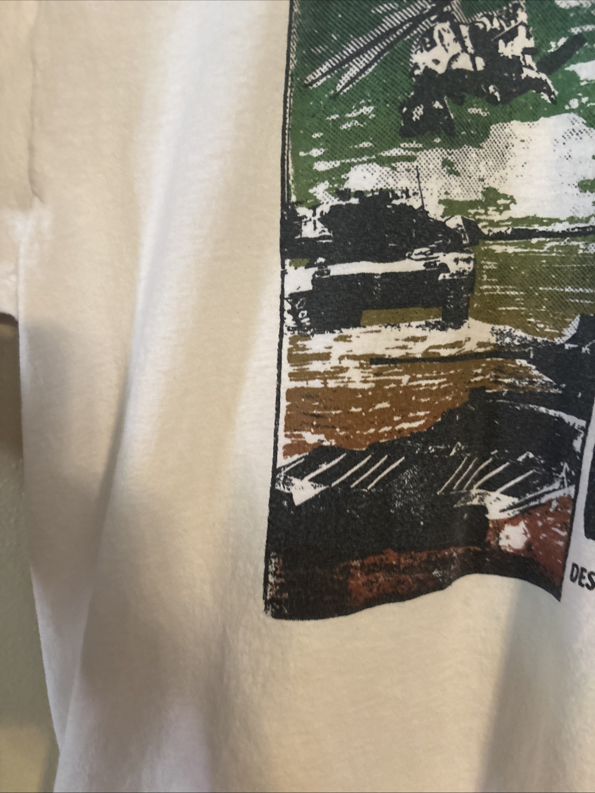 1991 Single Stitch Made In USA Hanes Desert Storm XL T-Shirt Rare