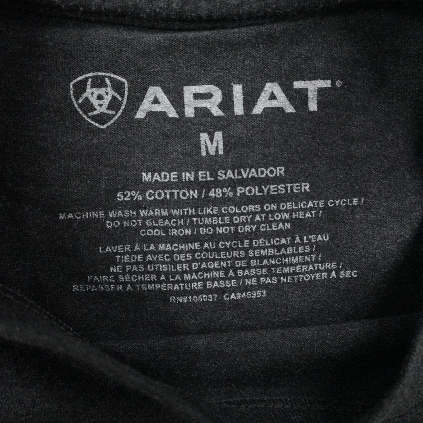 Ariat Shirt Mens Medium Gray Longhorn Skull Western Cowboy Graphic Rodeo Tee
