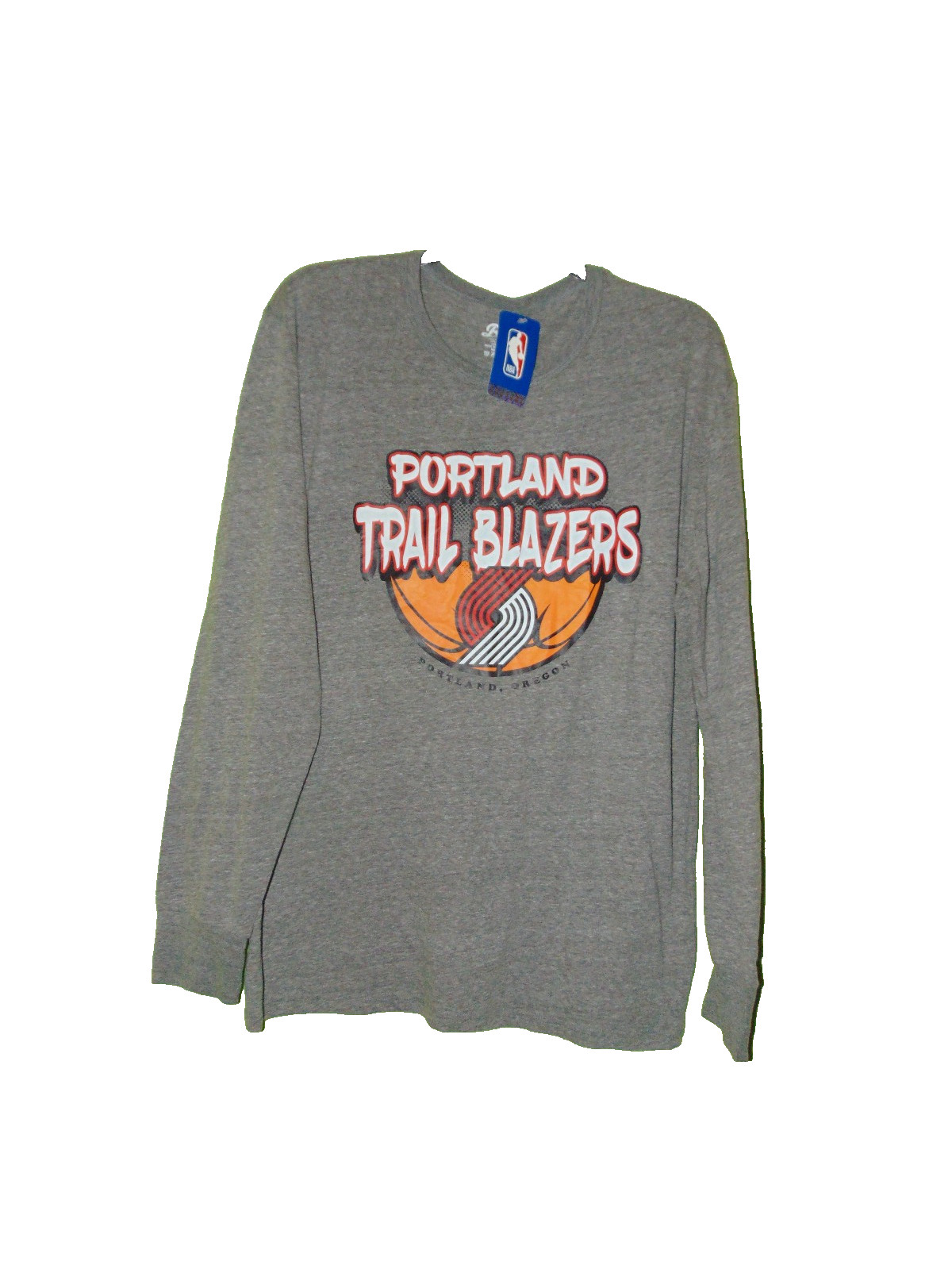 Blue 84 Portland Trail Blazers Shirt Mens XL Long Sleeve NBA NWT Gray