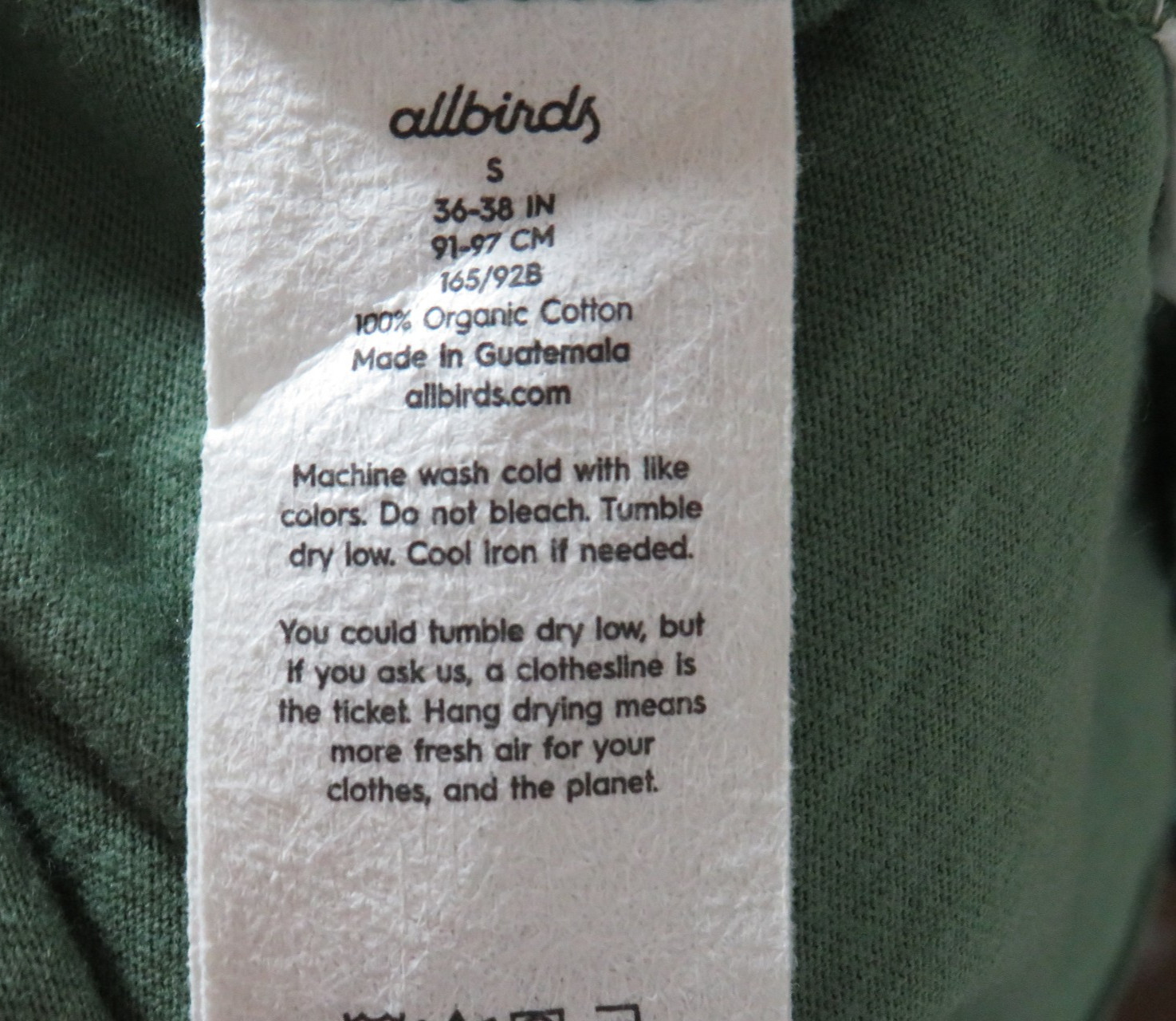 Allbirds Men&rsquo;s Organic Cotton Long Sleeve Tee In Hazy Cargo Green Size Small