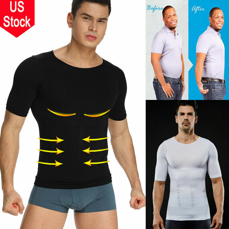 Men&rsquo;s Toning Vest Compression Shirt Tank Gynecomastia Belly Control Body Shaper
