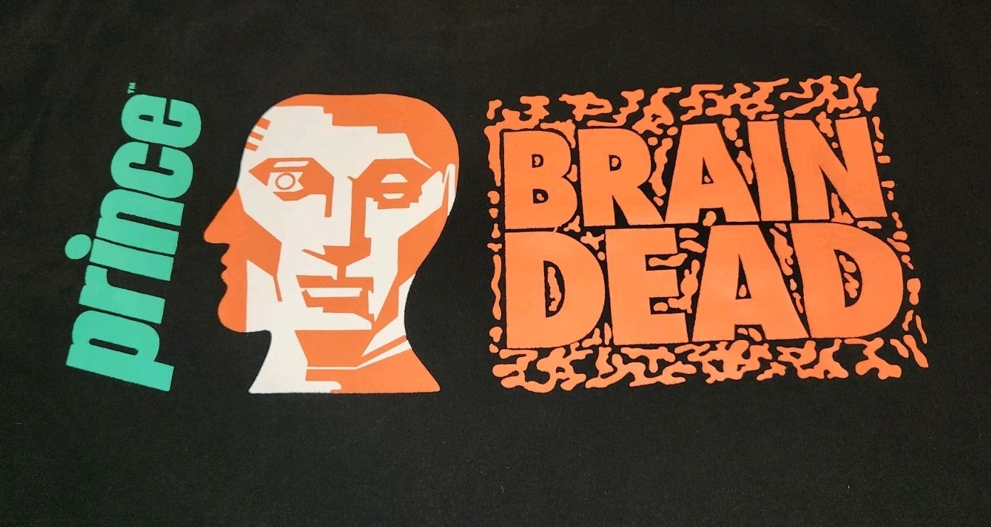 Brain Dead x Prince Tennis Shirt Collab Size Large Black