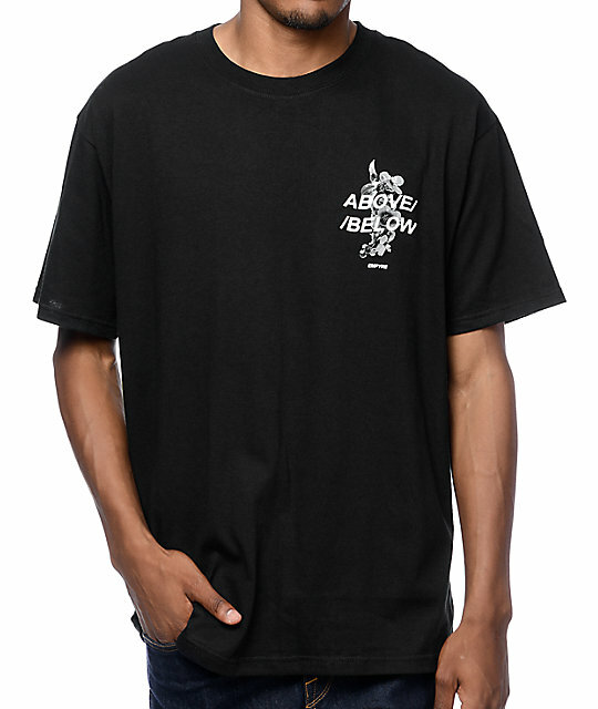 Empyre Mens Above Below Black Tee Shirt New S, M, L, XL
