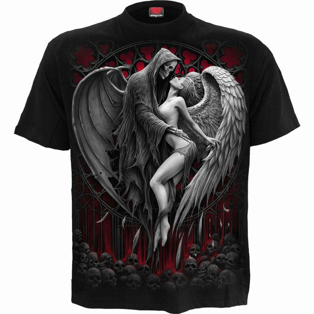 Spiral Direct Forbidden Grim Reaper Angel Skeleton Fantasy Goth T Shirt D098M101