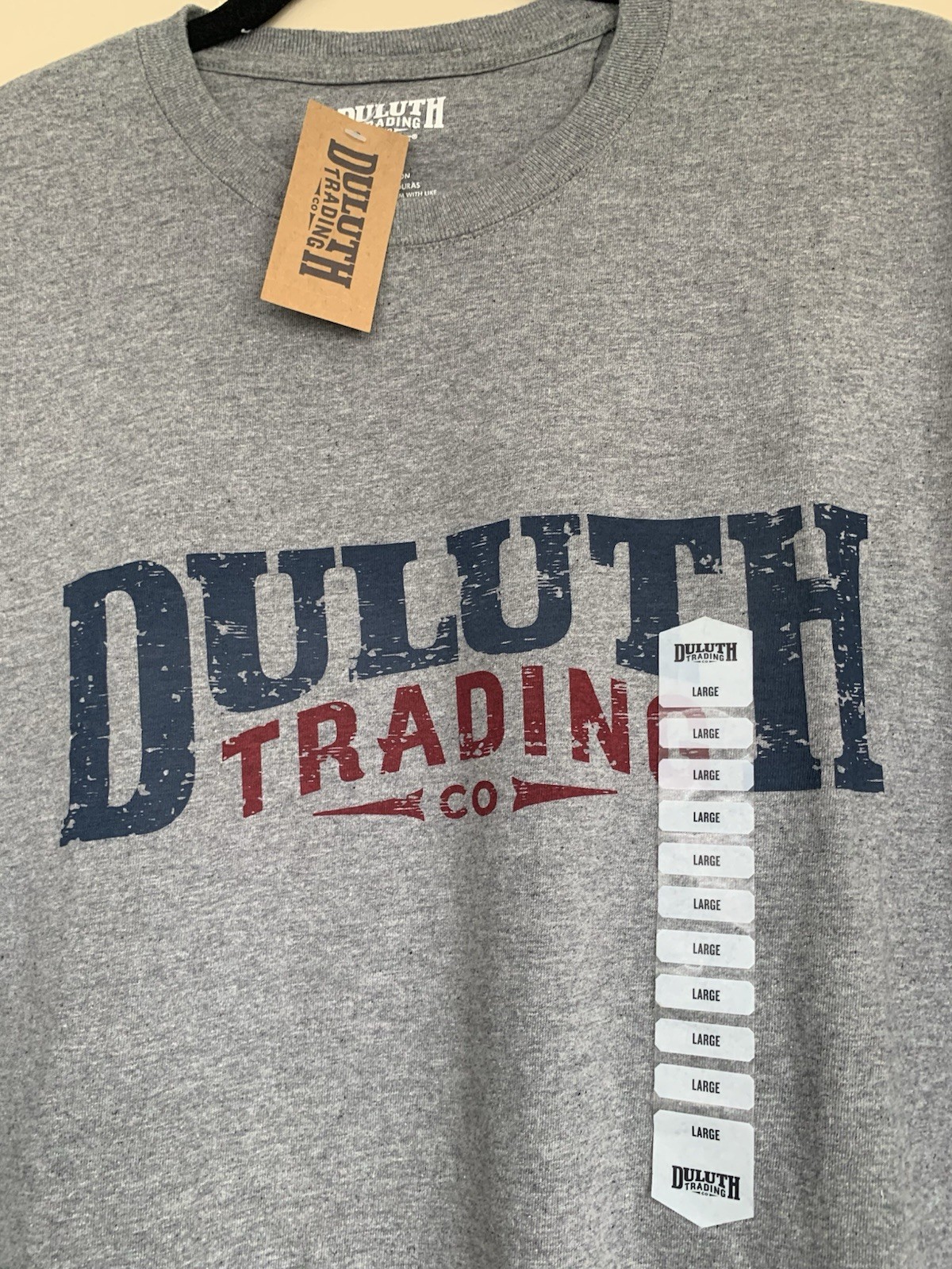 Duluth Trading Co Longtail T Gray Logo Word Spellout Cotton T- Shirt Men&rsquo;s L