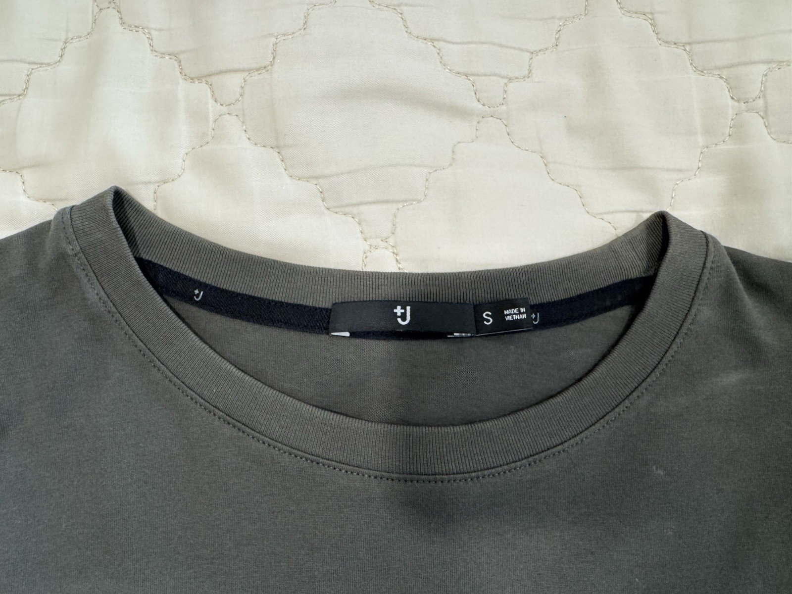 Uniqlo x Jil Sander +J Supima® Cotton Relaxed Fit T-Shirt Olive Green Size Small
