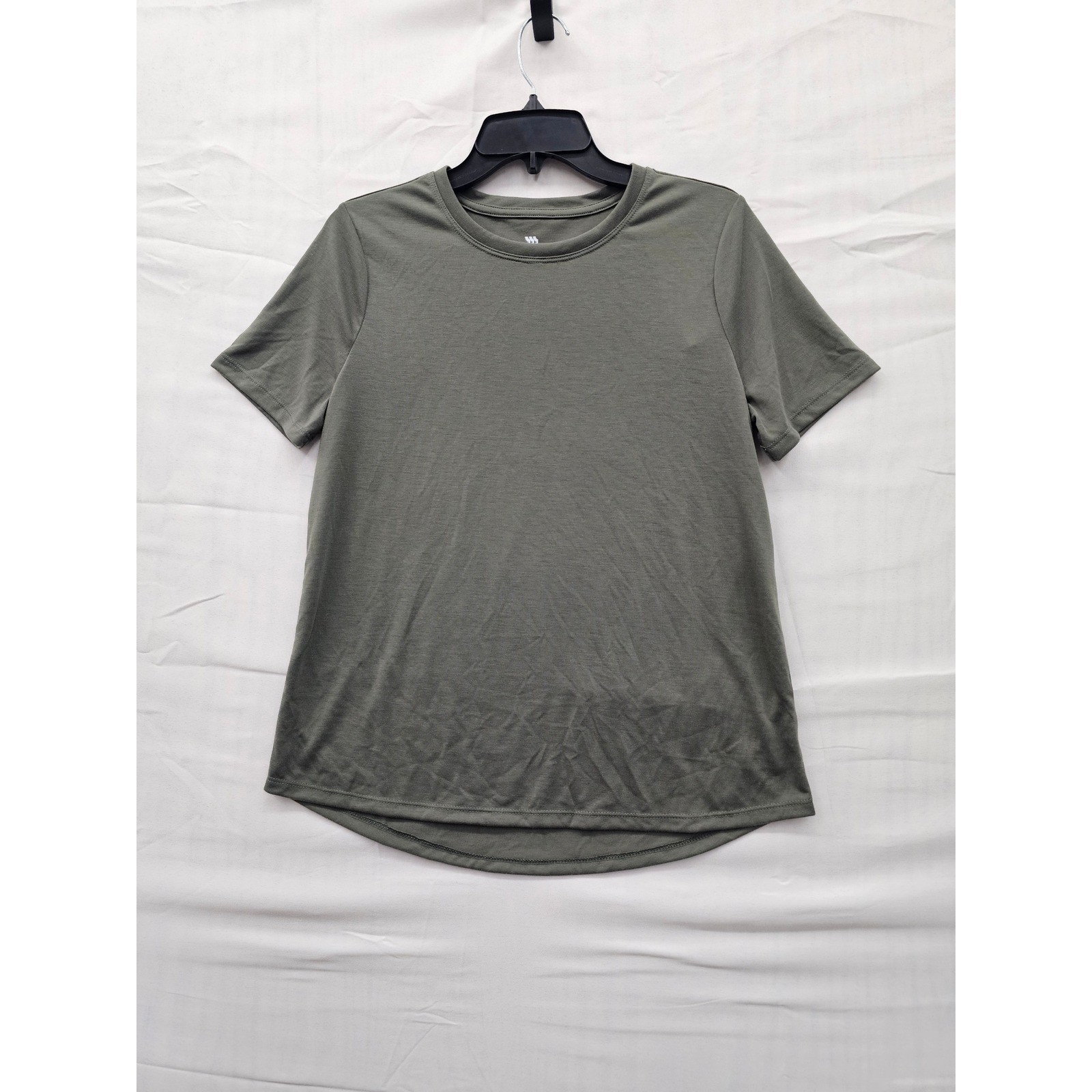 All in Motion Mens Olive Green Short Sleeve Performance T-Shirt Size S F16803481