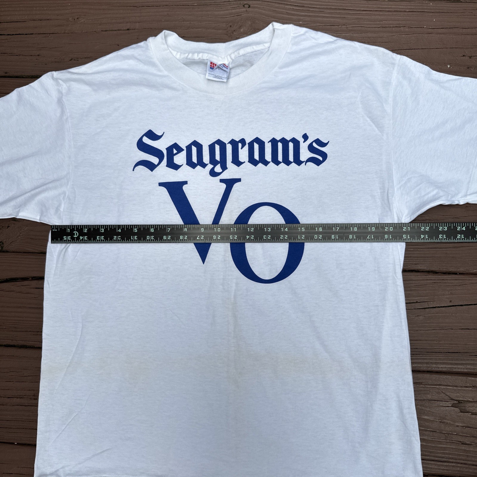NOS Vintage Seagrams VO T-Shirt Men’s Large White Large Spellout Logo