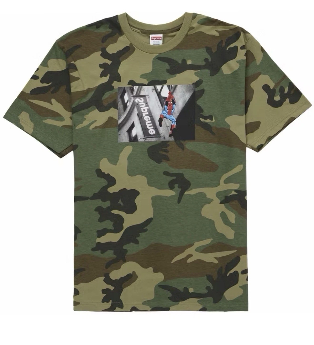 Supreme Spider-Man Tee SS26 – Brand New – Camo Size Large In-Hand Fast Shipping