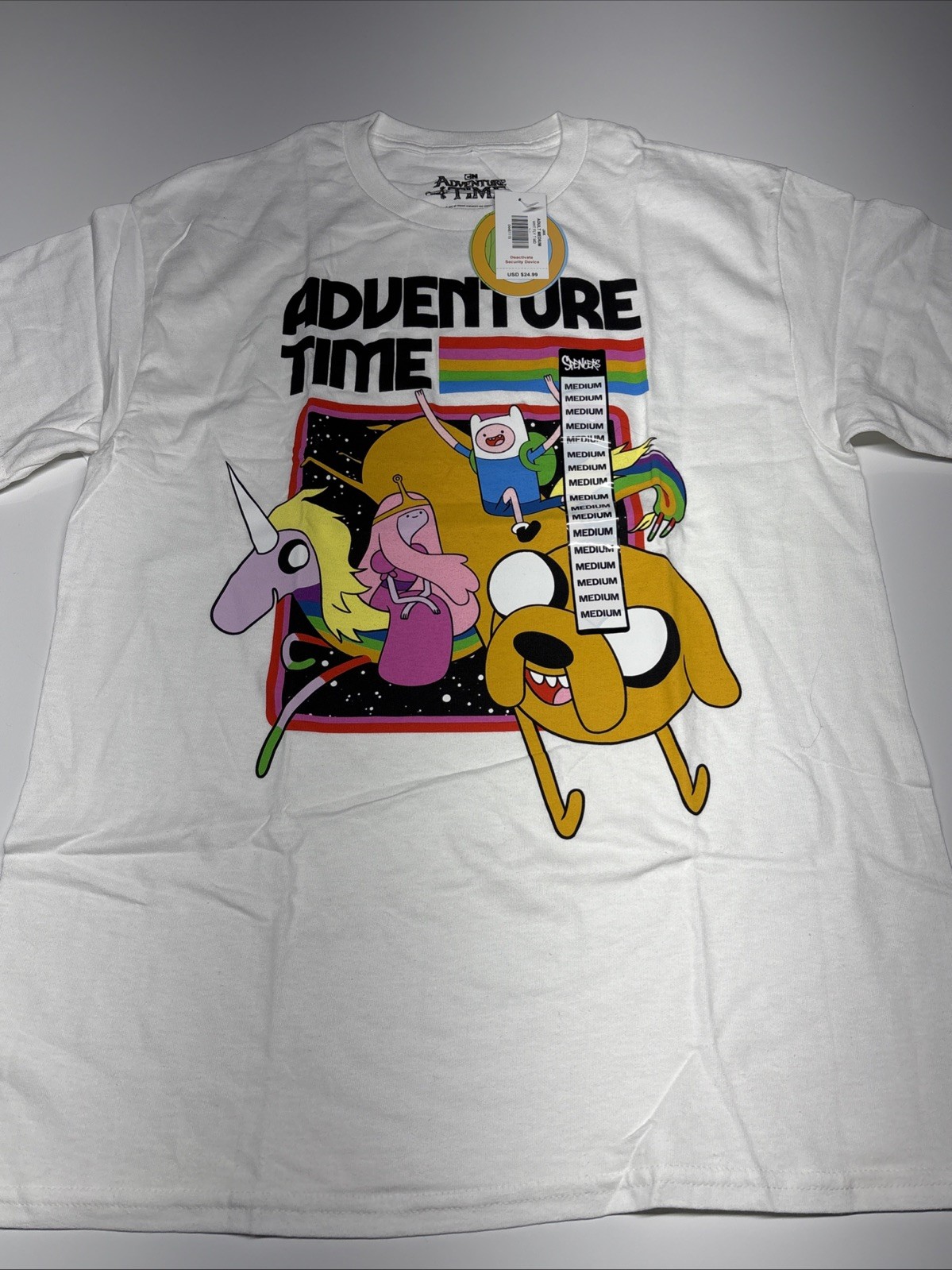 *Brand New With Tags* Spencer&rsquo;s Adventure Time White Tee Adult Medium