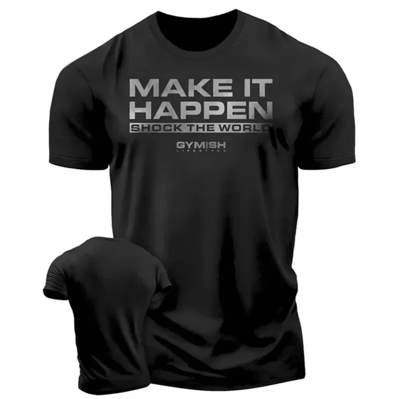 Men&rsquo;s Gym T-Shirt Training Heavy Weight Lifting 3D Printed Fitness Runnin