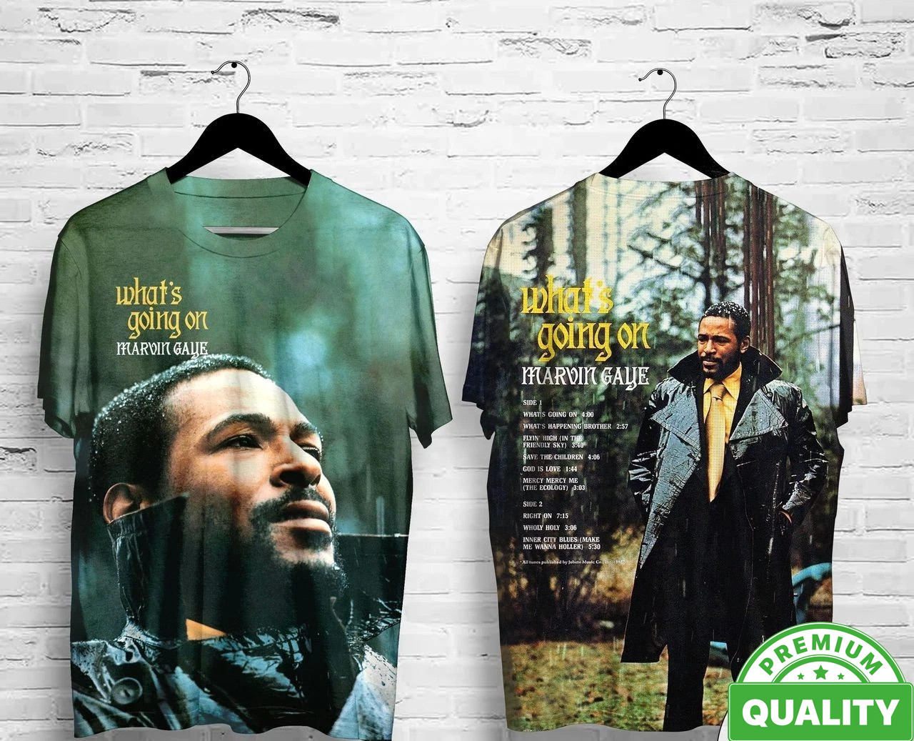What’s Going On Album Marvin Gaye 3D AOP T Shirt Unisex Size S-6XL 1H1233