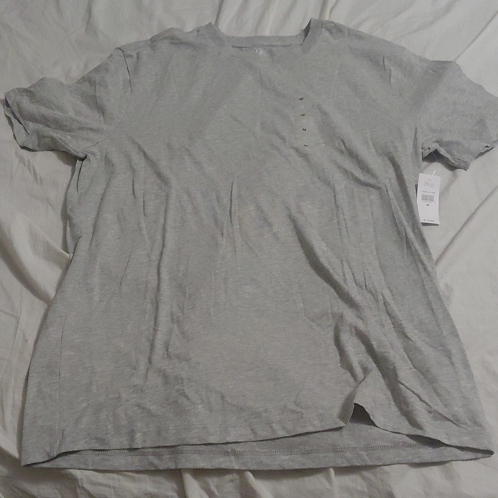 Gap Men&rsquo;s Solid Gray Crew Neck Short Sleeve Modern Fit T-Shirt Size M Regular
