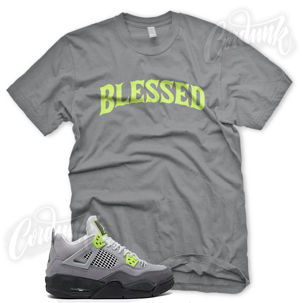 BW BLESSED Sneaker Shirt to Match J1 4 Neon Green Volt Air Max 95 YeezReel
