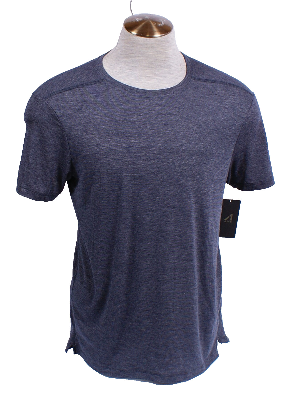 Alive Men&rsquo;s L Black Heather Short Sleeve Quick Dry Athletic Shirt Wicking