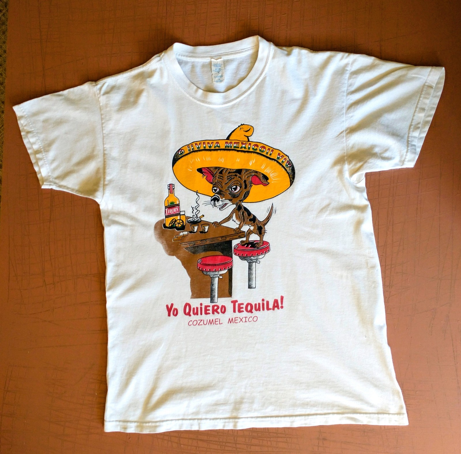Vintage 1990s tourist souvenir graphic t-shirt « Yo Quiero Tequila » Size Med.
