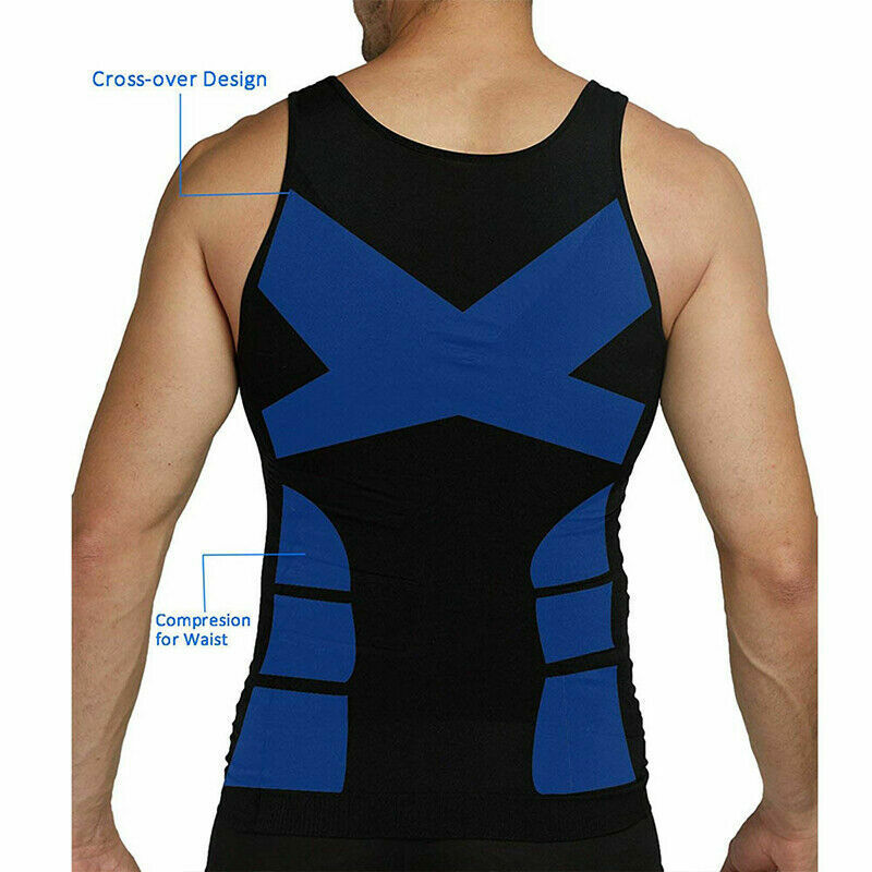 Men&rsquo;s Toning Vest Compression Shirt Tank Gynecomastia Belly Control Body Shaper