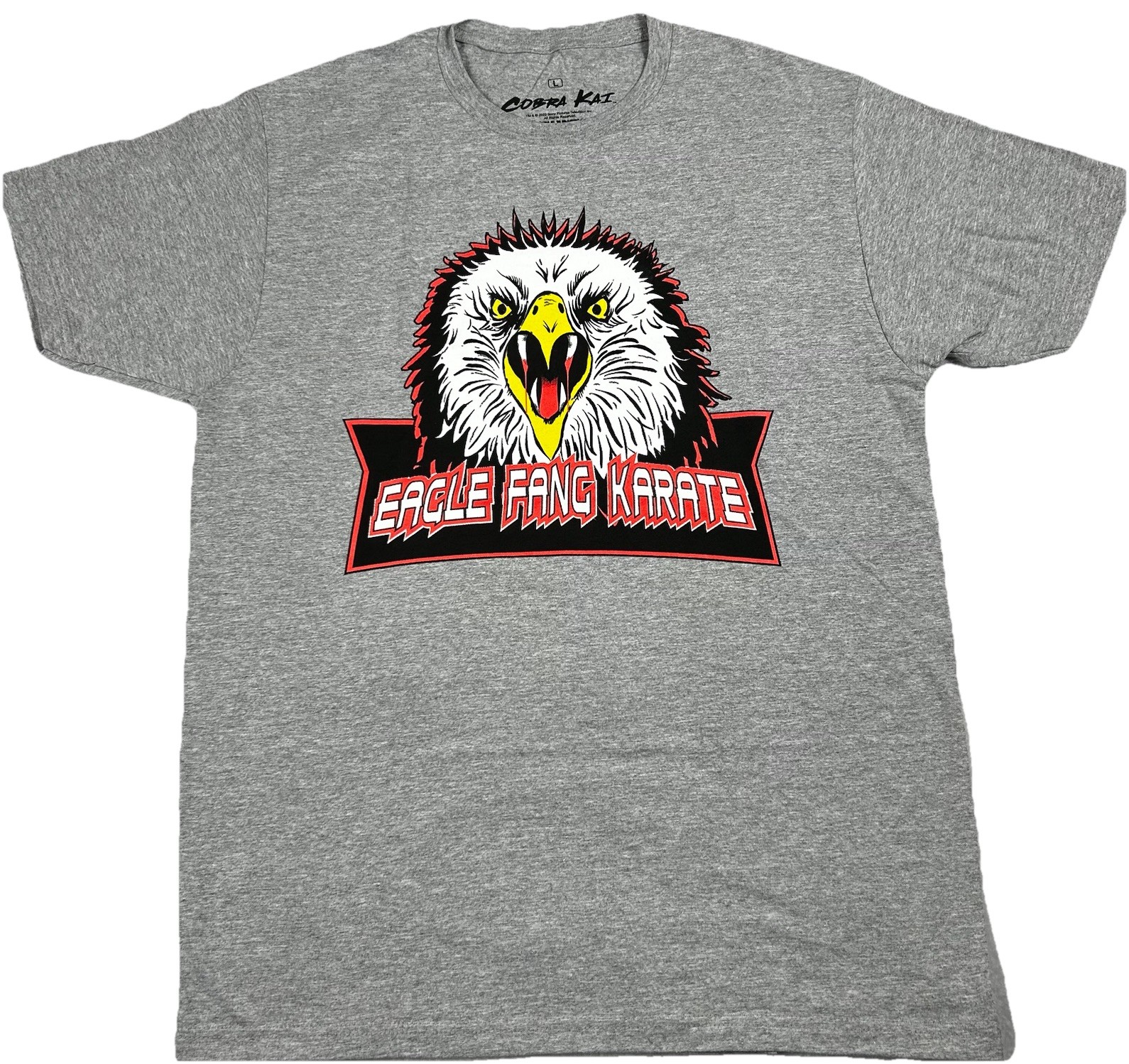 Eagle Fang Karate Kid Cobra Kai T-Shirt Men&rsquo;s Gray Large Lightweight Breathable