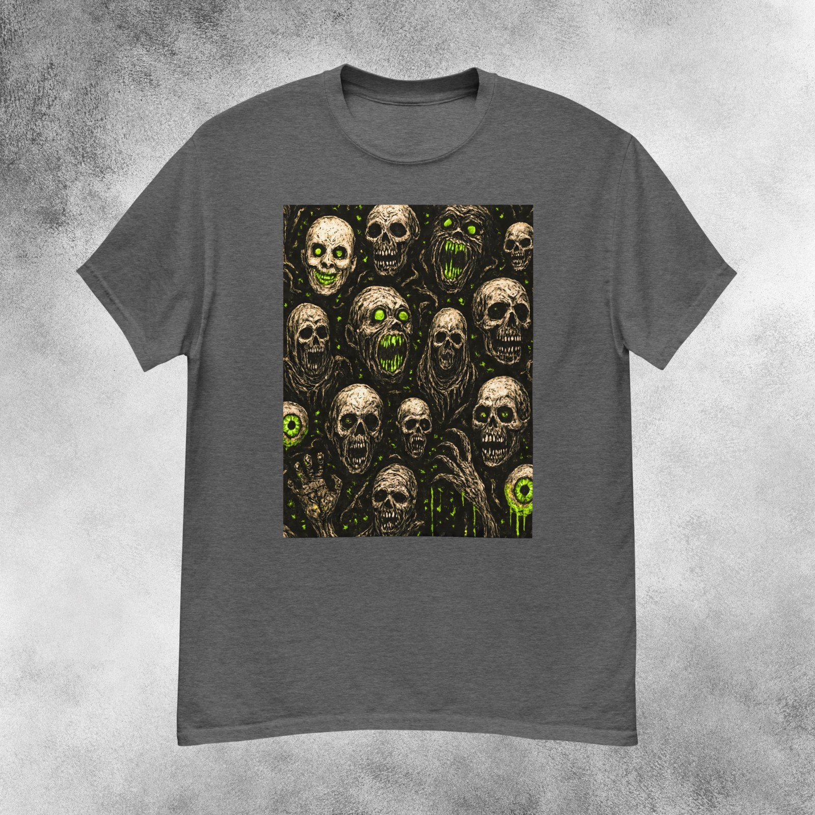 Infernal Radioactive Skulls Horror T-Shirt Men&rsquo;s S-2XL