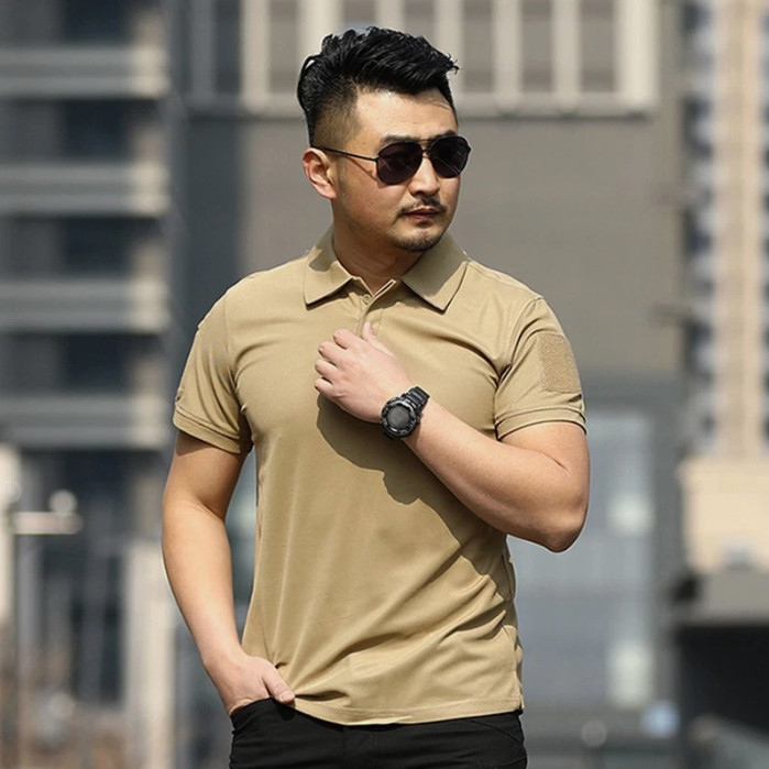 Tactical Casual Men&rsquo;s Short Sleeve Polo T-Shirt Combat Top Shirt Quick Dry Sport