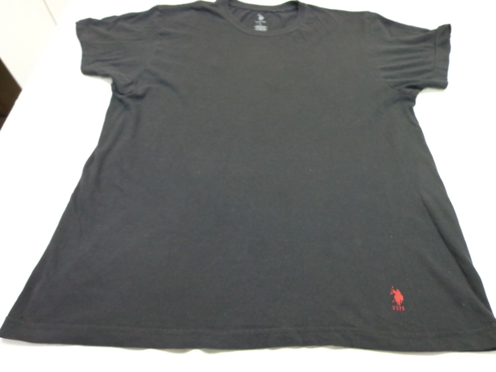 USPA U.S Polo ASSN T Shirt Short Sleeve Black with Red Pony Large Tee