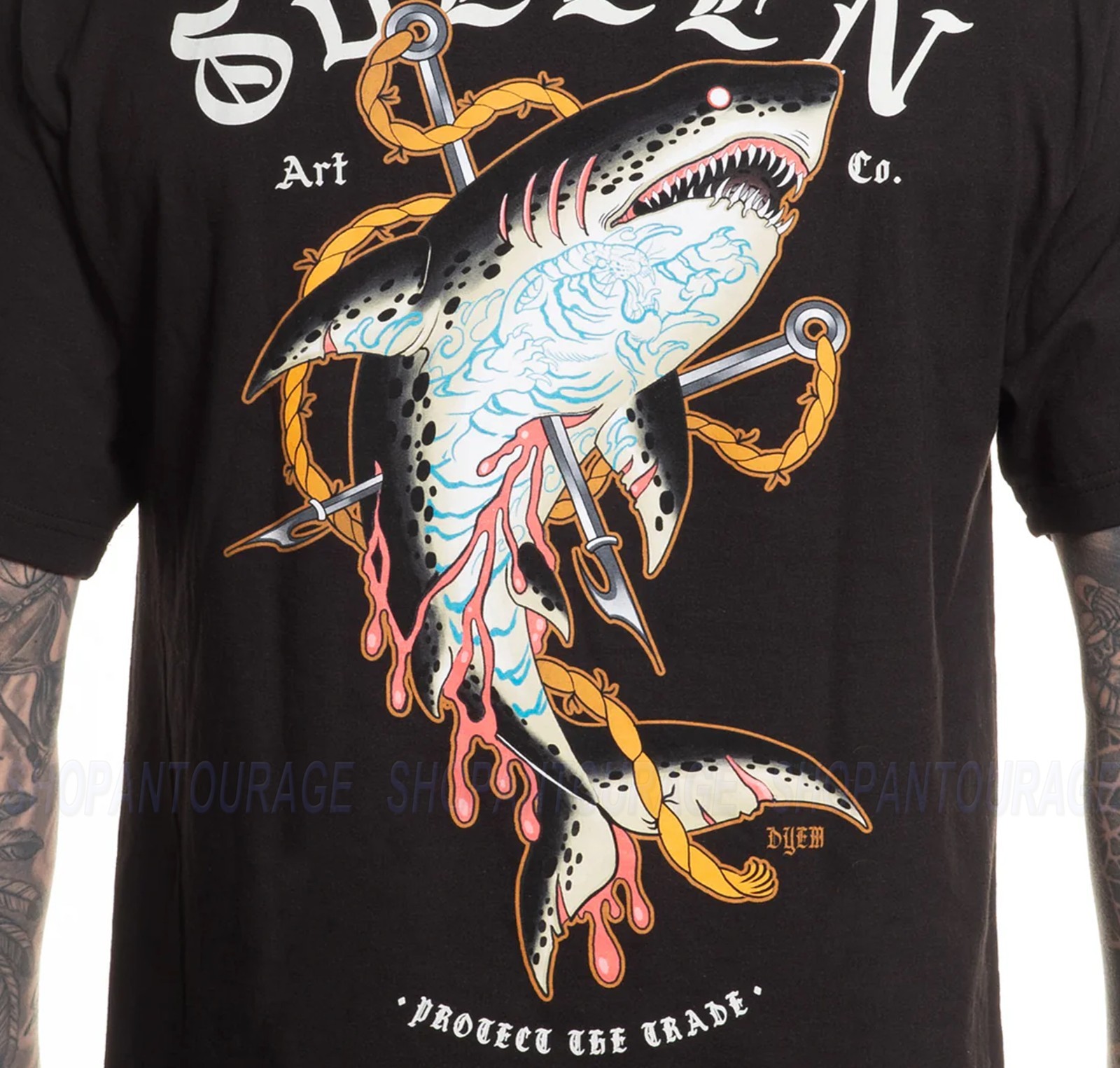 Sullen Art Collective Dyem Shark Standard Fit SCM8000 Short Sleeve Men`s T-shirt