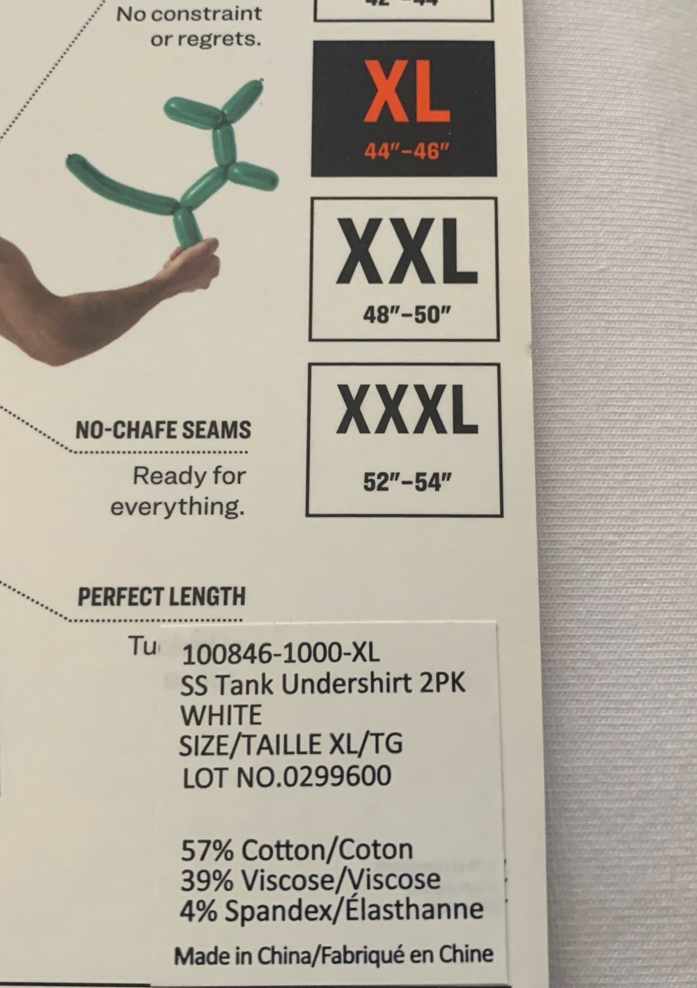 Men’s Pair of Thieves Fitted Tank Undershirt 2pk – White XL – Brand New
