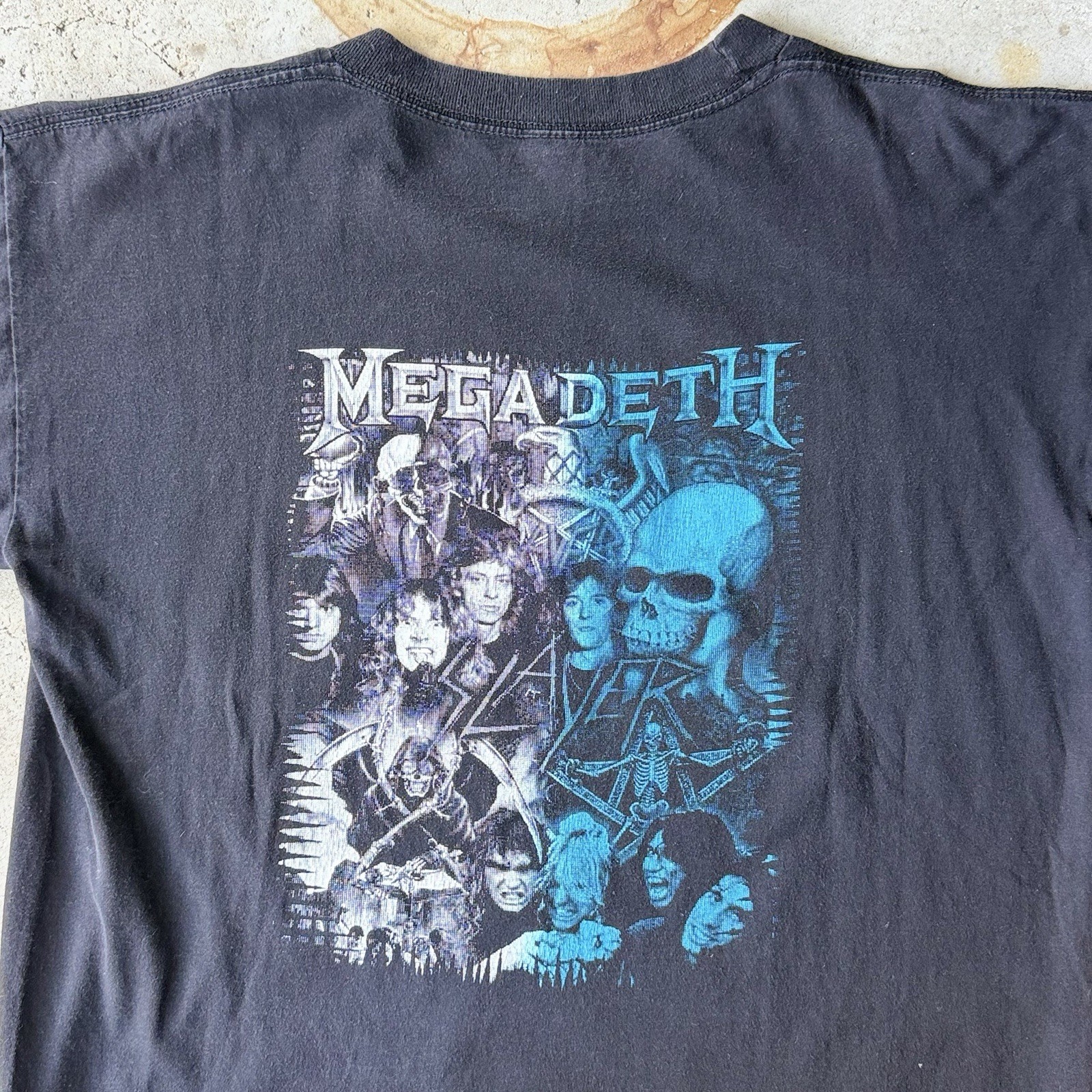 vintage slayer megadeth mexican boot band t shirt size xl metal rare