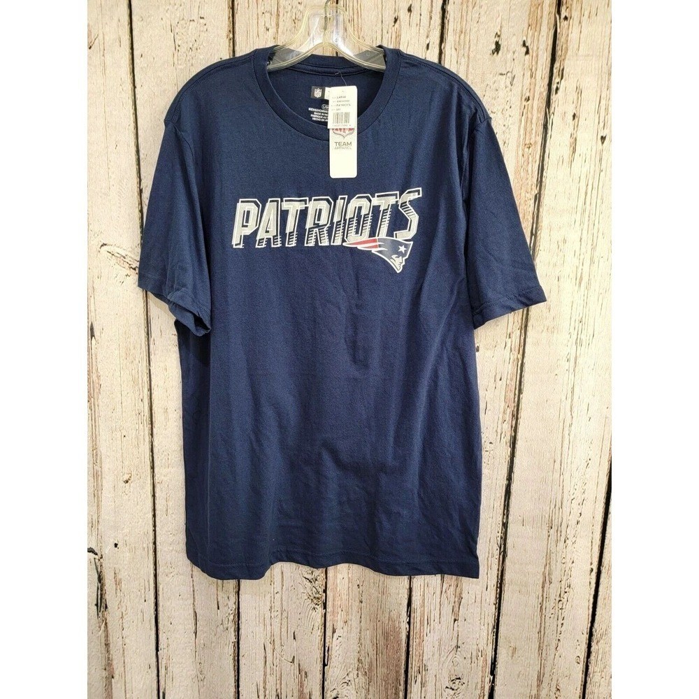 NFL Team Apparel New England Patriots Mens XXL Navy Blue Graphic T-Shirt NWT NEW