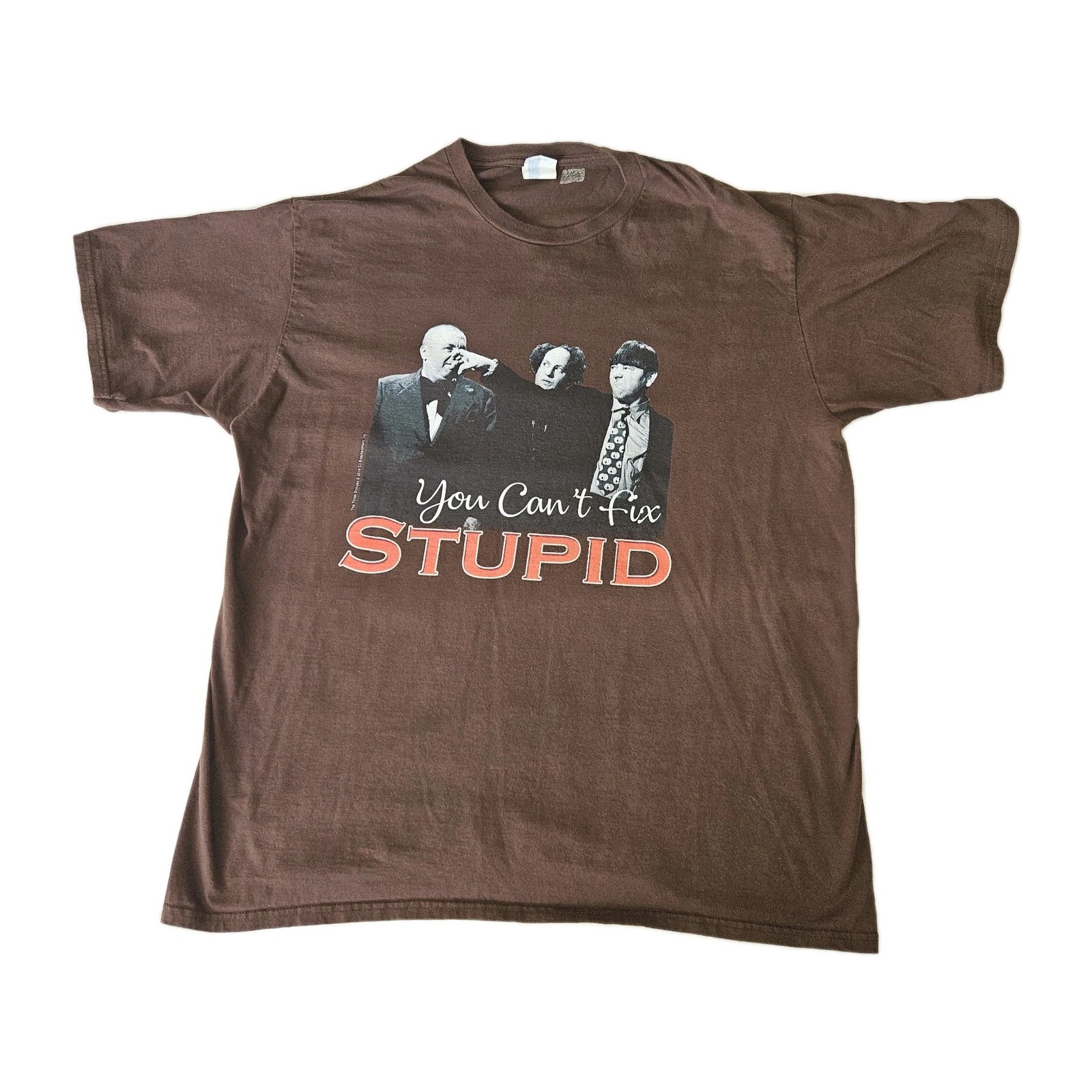 Three Stooges T-shirt Xtra Large You Can&rsquo;t Fix Stupid Pre-owned Funny. Gift
