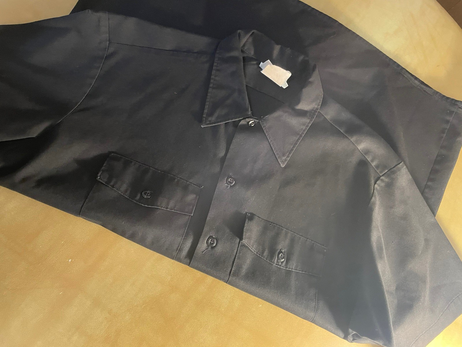 mens dickies work shirt xl all black short sleeve, punk rock, alternative fun
