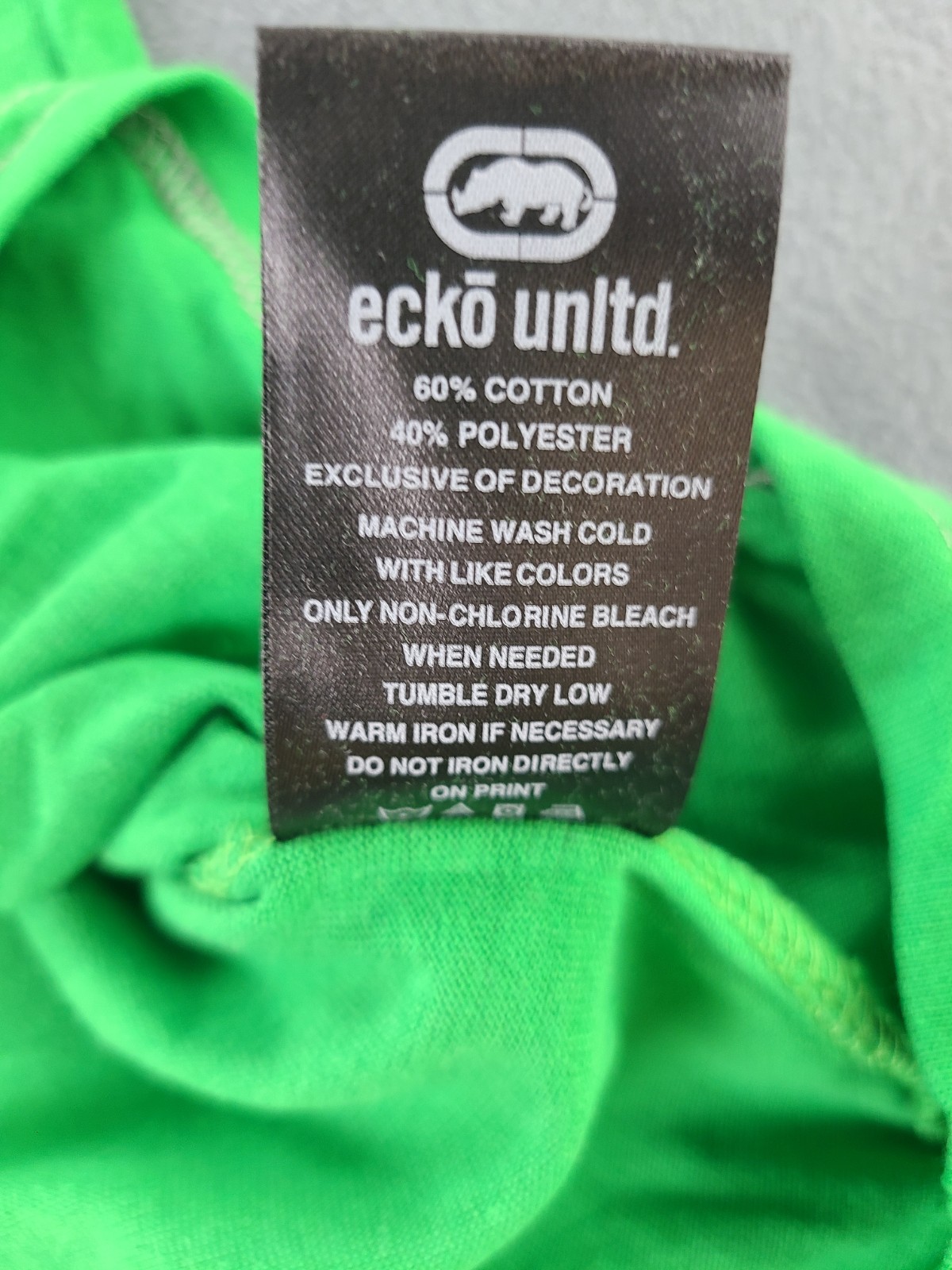 ECKO Unltd. Men&rsquo;s Color Block Graphic Tee Green/Grey Size Large New With Tags