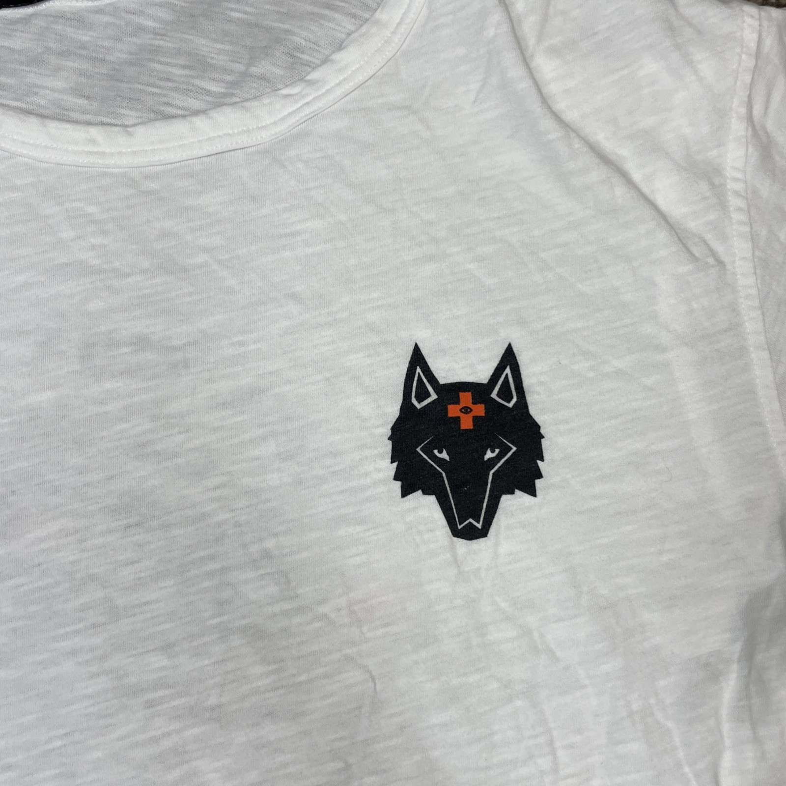 Greyson Golf T Shirt Graphic Wolf Mens Medium Crewneck White Pura Vida Classic
