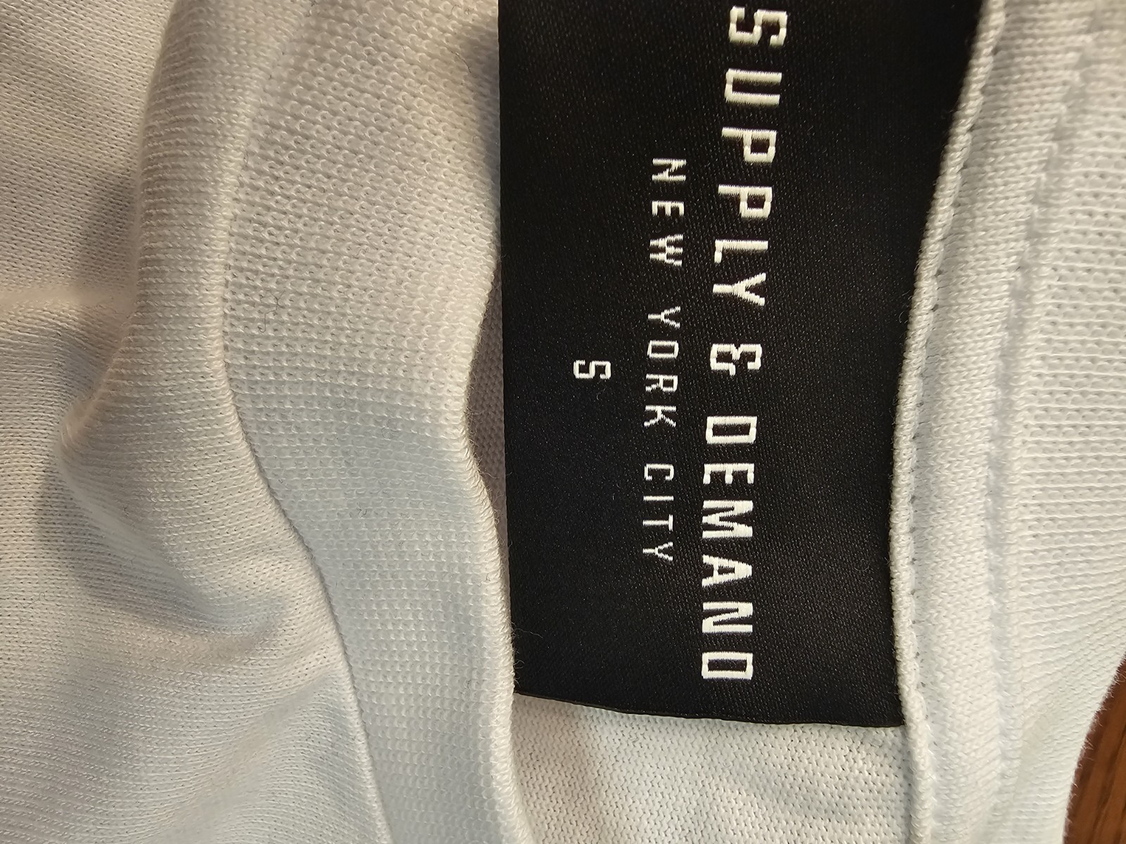 Supply & Demand City Graphic Logo Crew Neck Short Sleeve Tee Mens White S Jersey