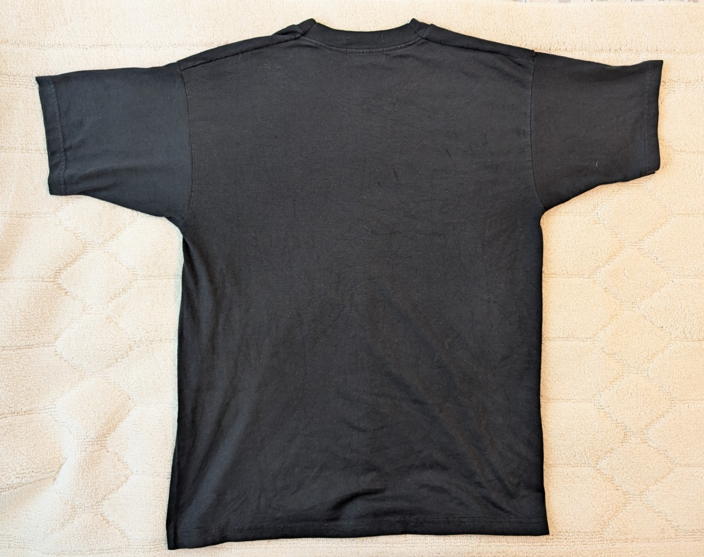 Vtg 90s Tommy Hilfiger Embroidered Lowercase Spellout Black Tee Shirt Large
