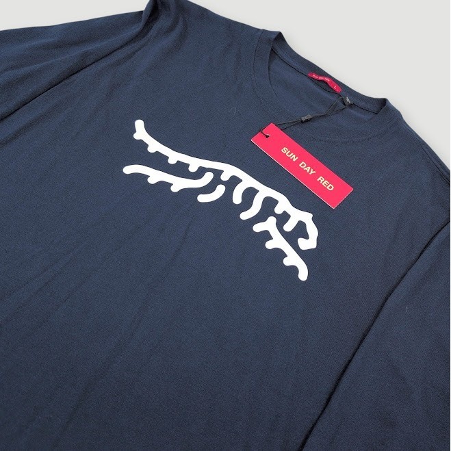 Sun Day Red Long Sleeve Icon T Shirt Men Large Navy Blue Tiger Woods Casual Golf