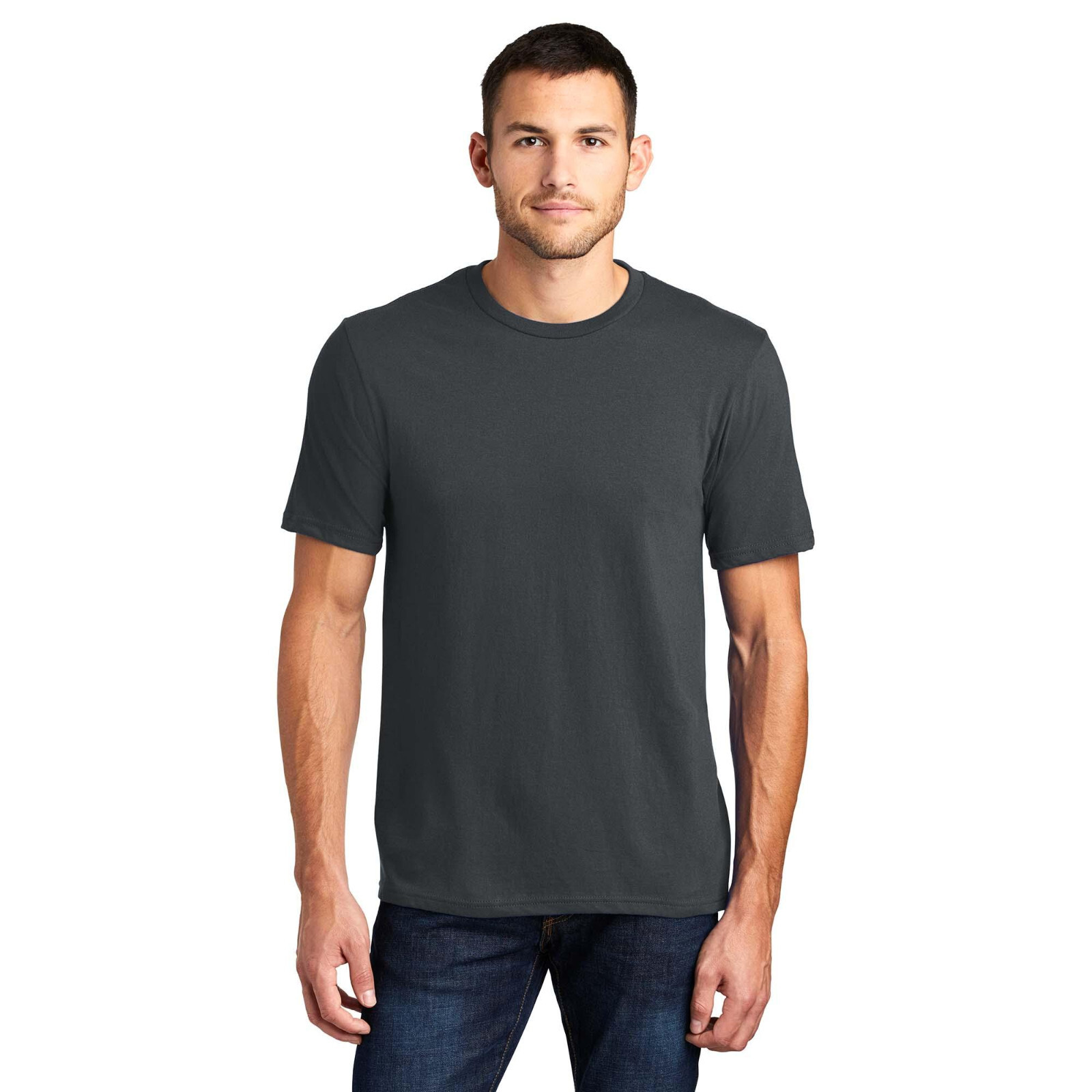 District DT6000 Very Important Plain T Shirt Unisex S M L XL 2XL Charcoal Gray