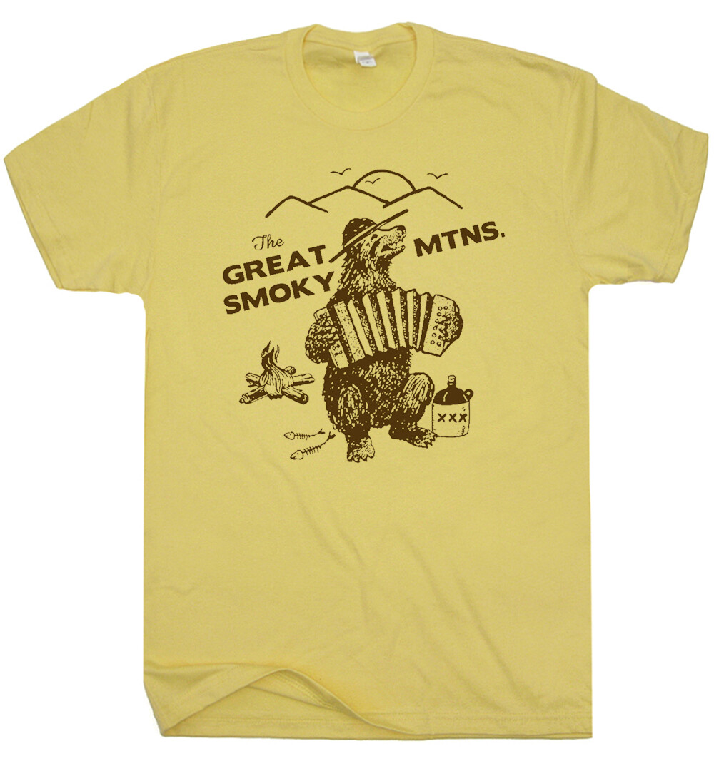 The Great Smoky Mountains T Shirt Smokey Bear Hiking Bluegrass Appalachian Trail