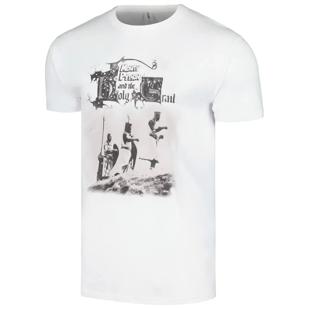 NEW! Monty Python Knight Riders BRAVADO rock off T-Shirt – White MENS L