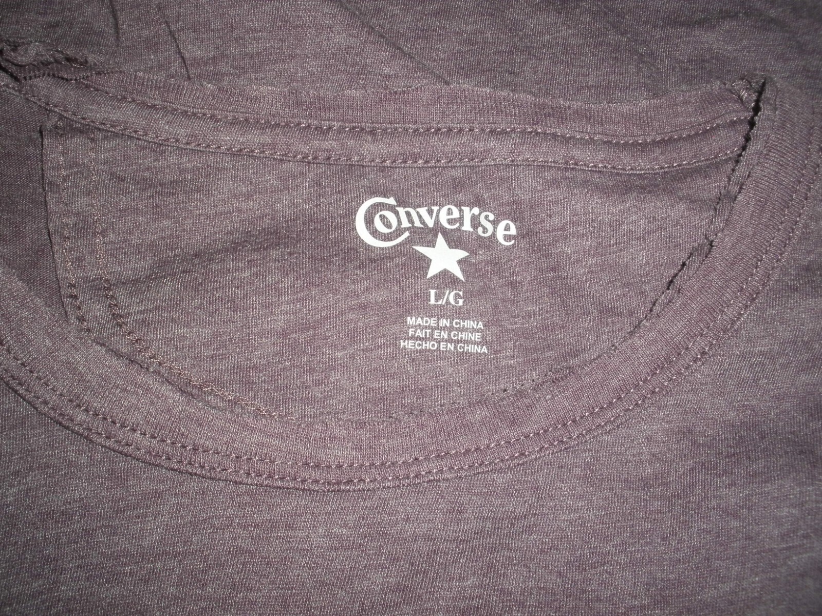 #E Converse Shoes Soft Tee Mens L Purple 2210