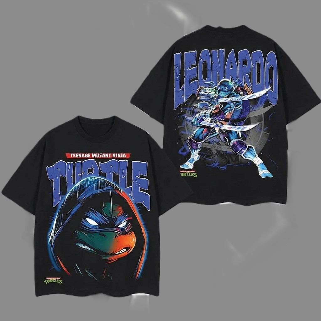 Teenage Mutant Ninja Turtles Graphic T-Shirt Retro Cartoon Funny Gift Tee