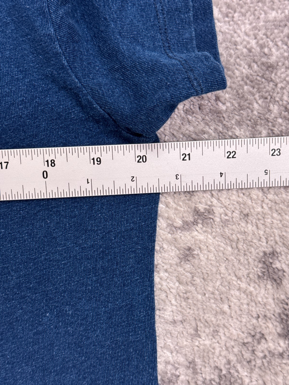 Buck Mason Shirt Medium Mens Blue Indigo Dyed Pocket Tee