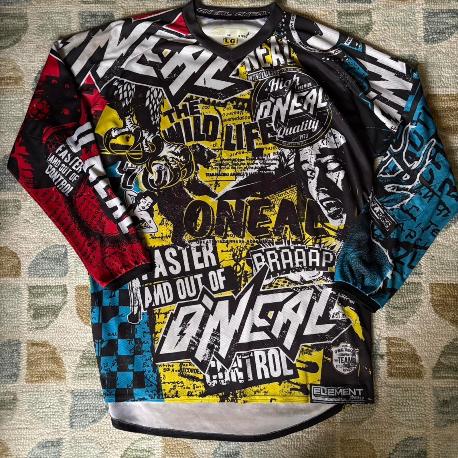 Y2K Motocross Jersey O&rsquo;Neal Graphic Racing Top Size L