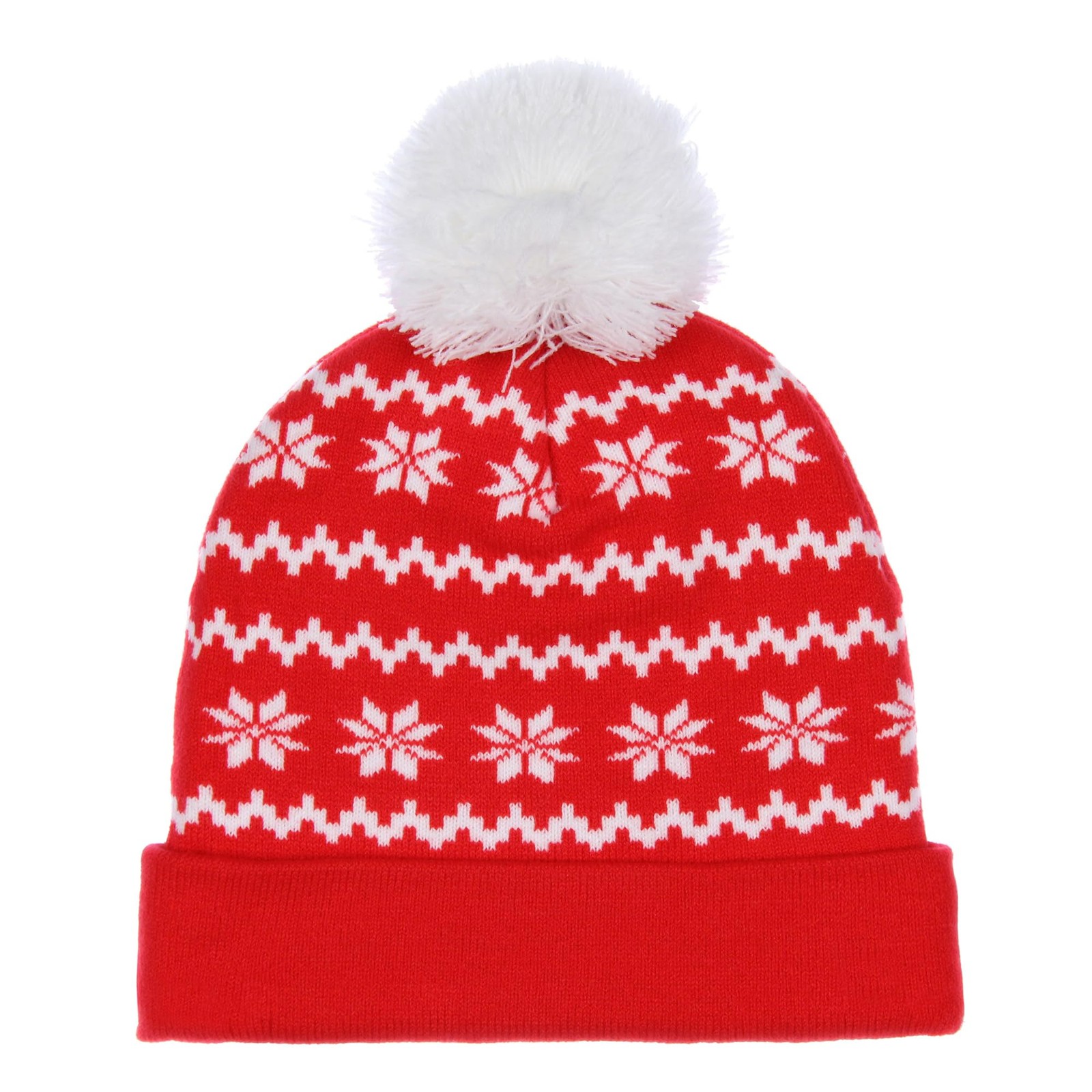 Home Alone Merry Christmas Fold Cuff Pom Adult Knit Beanie Red Winter Hat Cap