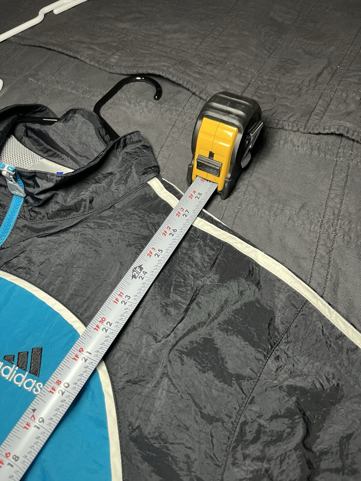 Vintage Black and Blue Adidas Windbreaker Size L Breathable Full Zip Up Hoodie